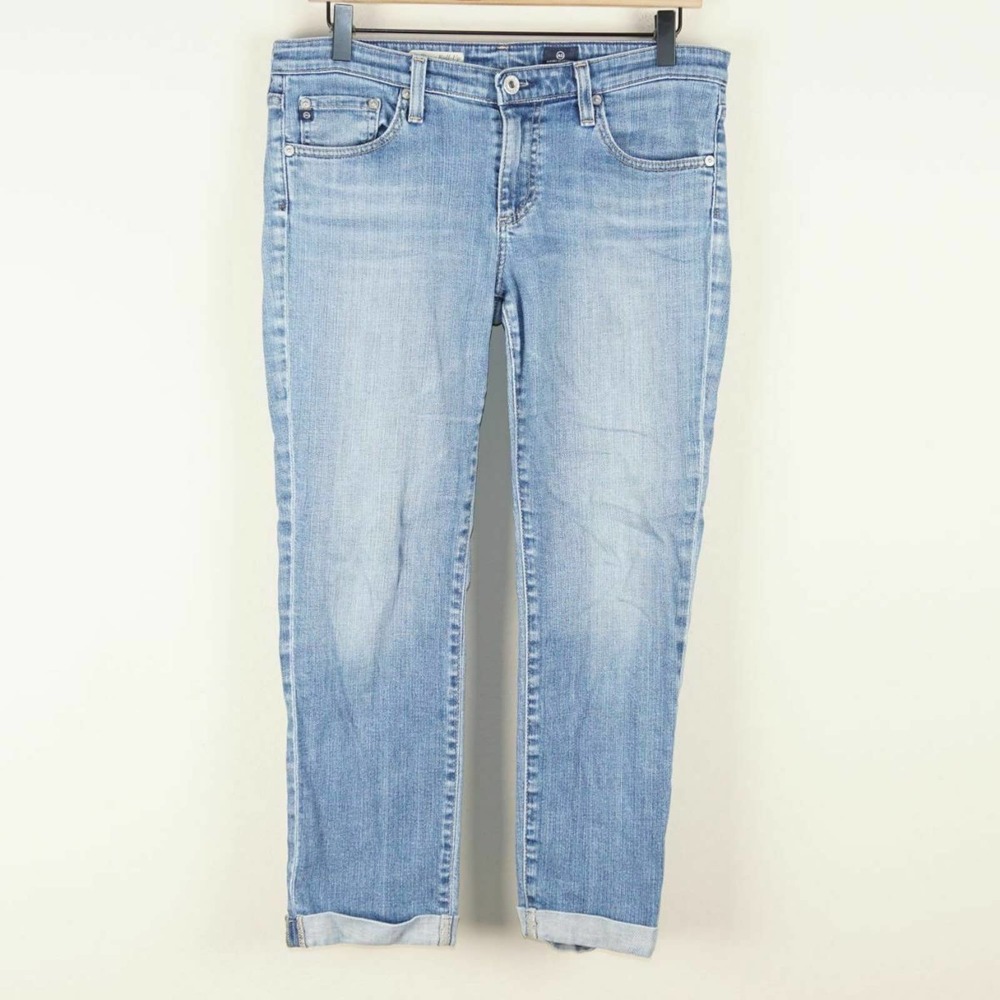 Adriano Goldschmied Roll Up Slim Straight Blue Jeans Womens Sz 30